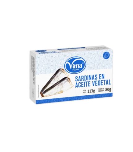 Sardinas en Aceite Vegetal Vima (113g)