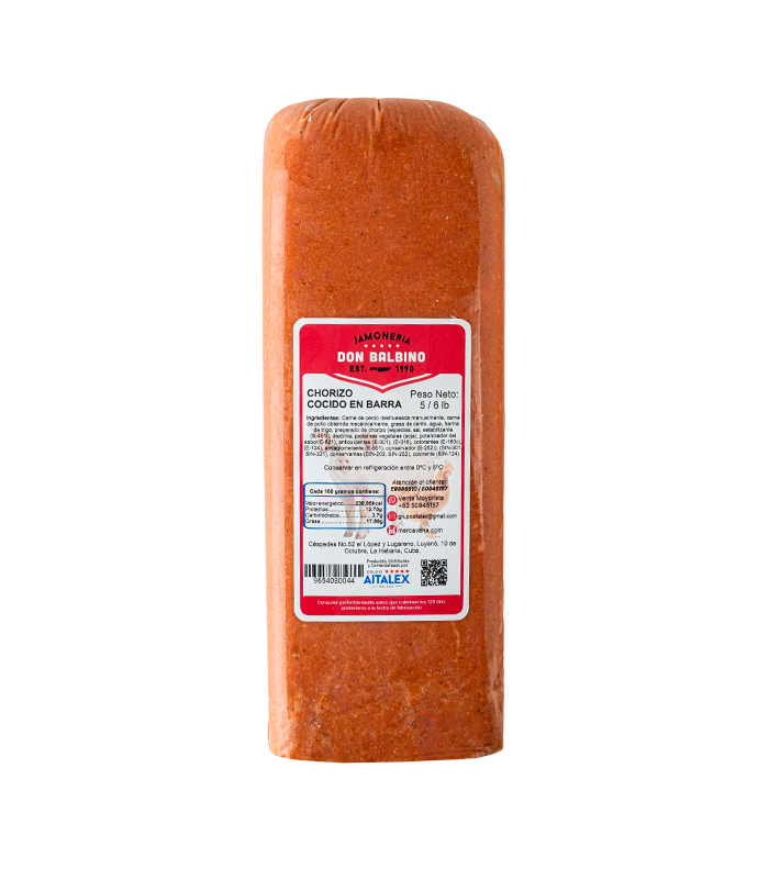 chorizo20cocido20en20barra.jpg Chorizo Cocido Barra (6lb) - Imagen 1